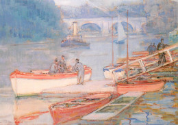 Navigation Sailing Vessels & Boats Themed Postcard Thames At Richmond Painting - Sailing Vessels