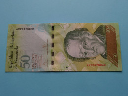 50 - Cincuenta Bolivares > 5 De Noviembre De 2015 > Republica Bolivariana De Venezuela ( For Grade, Please See Photo )! - Venezuela