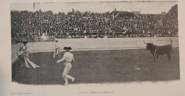 1899 LES COURSES DE TAUREAUX EN FRANCE - AU VÉLODROME DE ROUBAIX - Revue Sportive " LA VIE AU GRAND AIR " - Revues Anciennes - Avant 1900