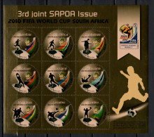 SAPOA Joint Issue 2010 Football Soccer World Cup Sheetlet With All Stamps From All Participating Countries MNH - 2010 – South Africa