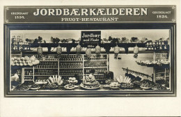 Denmark, COPENHAGEN, Jordbærkælderen Strawberry-Cellar (1930s) RPPC Postcard - Denmark