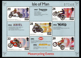 Isle Of Man 1993 - Mi.Nr. Block 19 - Postfrisch MNH - Sport - Motos