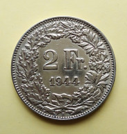 - SUISSE - 2 Francs - 1944 - Argent - - 2 Francs