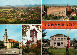 73790404 Varnsdorf Warnsdorf CZ Stadtpanorama Kirche Restaurant Stadttheater  - República Checa