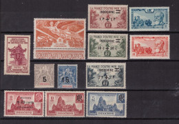 INDOCHINE - Divers - Lot De 12 Timbres Neufs ** - Cote 31,50 € - Unused Stamps