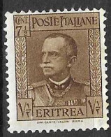 ERITREA - 1931 - RE VITTORIO EMANUELE - C.7,1\2 - NUOVO MH* (YVERT 187 - MICHEL 196 - SS 195) - Erythrée
