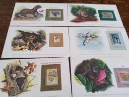WWF Lot De 6 Cartes Avec Textes En Anglais Au Dos - Unused Stamps