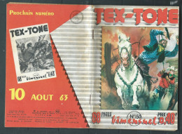 Tex-Tone  N° 150 - Bimensuel  " Les Sinistres Projets De L'oncle Dwight   " - D.L.  3 è Trimestre 1963- Tex0904 - Formatos Pequeños