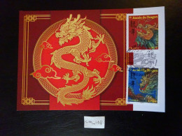 FRANCE 2024 ANNÉE DU DRAGON NOUVEL AN CHINOIS OBLITÉRATION PREMIER JOUR  26 01 2024  SUR CARTE POSTALE F.D.C. - 2020-…