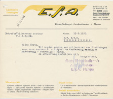 Brief Marum 1959 - E.S.A. - Elema Stollenga S Autobusdiensten - Netherlands