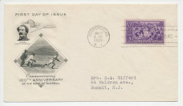 Cover / Postmark USA 1939 Baseball - Andere & Zonder Classificatie