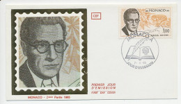 Cover / Postmark Monaco 1985 Sacha Guitry - Writer - Escritores