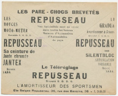 Postal Cheque Cover Belgium 1934 Motorcycle Parts - Motorbikes