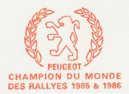 Specimen Meter Sheet France 1987 Rally Cars - Peugeot - World Champion - Autres & Non Classés