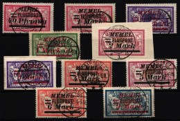 Memel 98-107 Gestempelt Viele Geprüft BPP #KR575 - Memel (Klaipeda) 1923