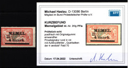 Memel 31 I Y PF Ia Postfrisch Mit Kurzbefund BPP #KS929 - Memelland 1923