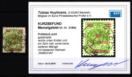 Memel 218 IIe Gestempelt Mit Kurzbefund BPP, Stempel RAMUCIAI * A * #KS967 - Memel (Klaïpeda) 1923