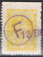 Sello Viñeta Fiscal Municipal , Uso Turismo PINEDA De MAR (Barcelona) 10 Pts º - Revenue Stamps