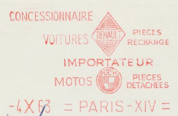 Meter Cut France 1963 Motorcycle - Puch - Car - Renault - Motorräder