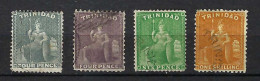 TRINITE & TOBAGO 1860-72: Les Y&T 29,18,30,26 Obl. - Trindad & Tobago (...-1961)