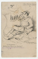 Fieldpost Postcard Germany 1916 Cigar - Pipe Smoking - WWI - Tabak