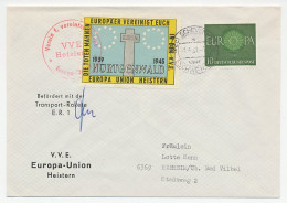 Cover / Postmark / Label Germany 1961 Europa Union - Rocket - Institutions Européennes