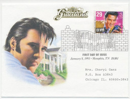 Cover / Postmark USA 1993 Elvis Presley - Music