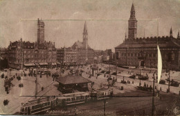 Denmark, COPENHAGEN KØBENHAVN, Raadhuspladsen, Tram (1910s) Leporello Postcard - Dinamarca