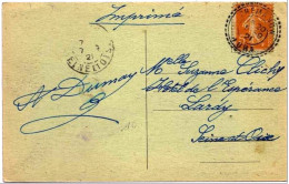 Cachet Perlé Facteur Boitier "Prémanon Jura 1921" CP Morez - Paiement Par MANGOPAY Uniquement - Manual Postmarks