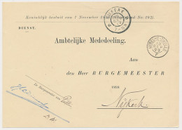 Trein Kleinrondstempel Utrecht - Zwolle F 1899 - Cartas & Documentos