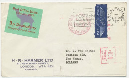 Cover GB / UK - France - Netherlands 1971 Camel - Post Office Strike - Label Dromoderry - Andere & Zonder Classificatie