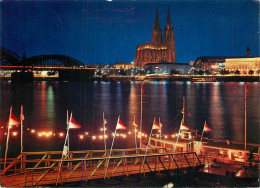 Navigation Sailing Vessels & Boats Themed Postcard Koln Am Rhein Dom Und Hohenzollernbrucke - Sailing Vessels