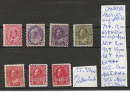 TIMBRE DU CANADA NEUF **/* DE 1903A1925 Nr VOIR SUR PAPIER AVEC TIMBRES COTE 354  € - Ongebruikt