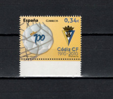 Spain 2010 Football Soccer, CF Cadiz Soccer Club 100 Years Stamp MNH - Equipos Famosos