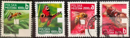 POLAND 2013 Fauna - Insects 4 Postally Used Stamps MICHEL # 4639,4640,4643,4644 - Gebraucht