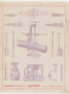 Nota Amsterdam 1885 - Peck & Co. Metaalwaren - Handboor Etc. - Netherlands