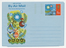 Postal Stationery GB / UK 1972 Christmas Decorations - Noël
