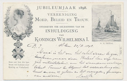 Briefkaart Geuzendam P33 D - Stempel Vroeger Dan Uitgiftedatum - Postwaardestukken