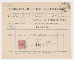 Em. 1872 Winschoten - Veendam - Wildervank - Debet Nota - Zonder Classificatie