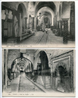 TUNISIE LOT 2 CPA * TUNIS Souk El Atlarine ( Attarine ) & Souk Des Etoffes * Editeur LL - Tunisia