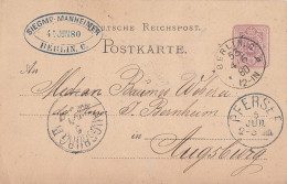 DR Ganzsache K1 Berlin.C.53 4.6.80 Gel. Nach Augsburg - Storia Postale