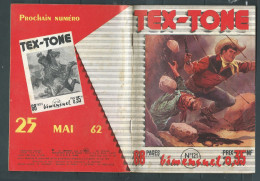 Tex-Tone  N° 121 - Bimensuel  " La Chance De Johnny Rand   " - D.L.  10 Mai 1962-   - Tex1002 - Formatos Pequeños