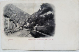 GUBBIO - VEDUTA DEL CANALE E DEL PONTE 1900 - Perugia