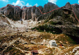 73789594 Dolomiti  Dolomiten IT Rifugio Roda Di Vael Con La Catene Della Roda Di - Autres & Non Classés