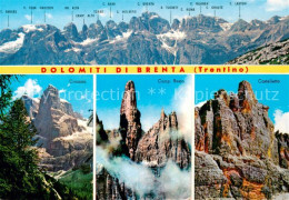 73789592 Dolomiti Di Brenta IT Panorama Crozzon Camp Basso Castelletto  - Autres & Non Classés