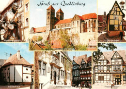 73789555 Quedlinburg Musikantenplastik Stiftskirche Schloss Finkenherd Staenderh - Sonstige & Ohne Zuordnung
