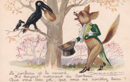 ILLUSTRATEUR(MAUZAN) LA FONTAINE(LE CORBEAU ET LE RENARD) - Mauzan, L.A.