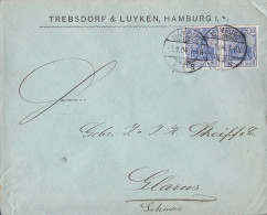 DR Brief Mef Minr.2x 72a Hamburg 7.1.04 Gel. In Schweiz Geprüft - Storia Postale