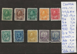 TIMBRE DU CANADA NEUF **/* DE 1918/25   Nr VOIR SUR PAPIER AVEC TIMBRES COTE 200.00  € - Ungebraucht