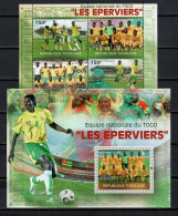 Togo 2010 Football Soccer, Togo Soccer Team Sheetlet + S/s MNH - Coupe D'Afrique Des Nations